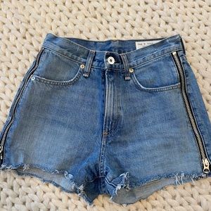 Rag and Bone Shorts with Zipper Details
